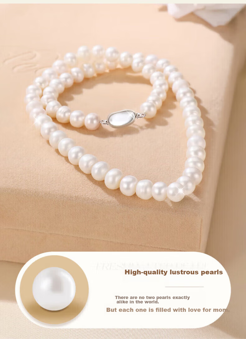 China Jewelry Freshwater Pearl Necklace for Women Mom Style Choker Mother’s Day Birthday Gift for Girlfriend and Mother-in-Law 9