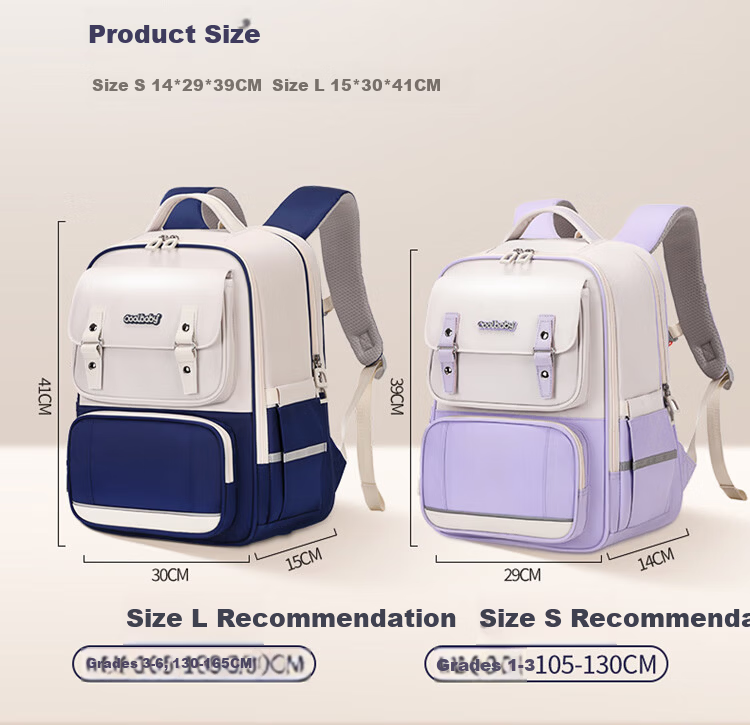 COOLBABY Schoolbag for Primary School Boys And Girls Grades 1-3 Children's Spine-Protecting, Load-Reducing, Pressure-Relieving Large Capacity Backpack 6
