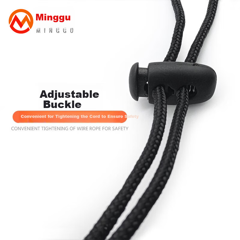 Minggu Tool Anti-Drop Safety Lanyard High-Altitude Work Wrench Hammer Safety Rope Reflective Stretch Elastic 90cm - Black 90cm 5