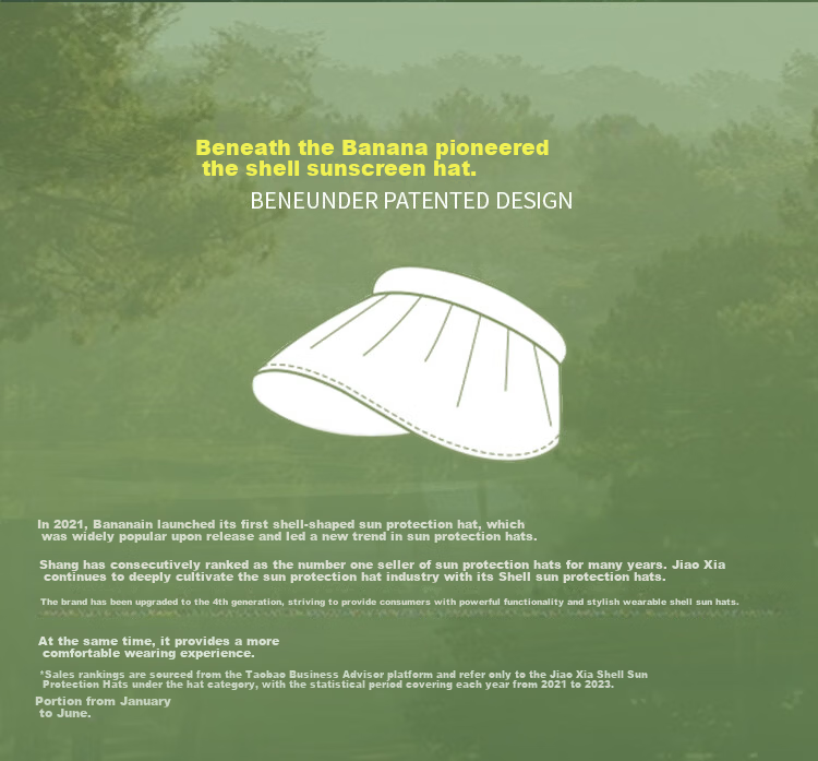 BENEUNDER Shell Topless Hat Fashion Outdoor Hat Portable UV Protection Sun Hat Random Color 5