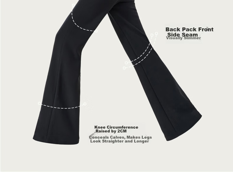 ESE-Y Women's Micro Flared Pants 2026 Spring New High Waist Slim Fit Draped Stretch Office Trousers Midnight Black 30S 4