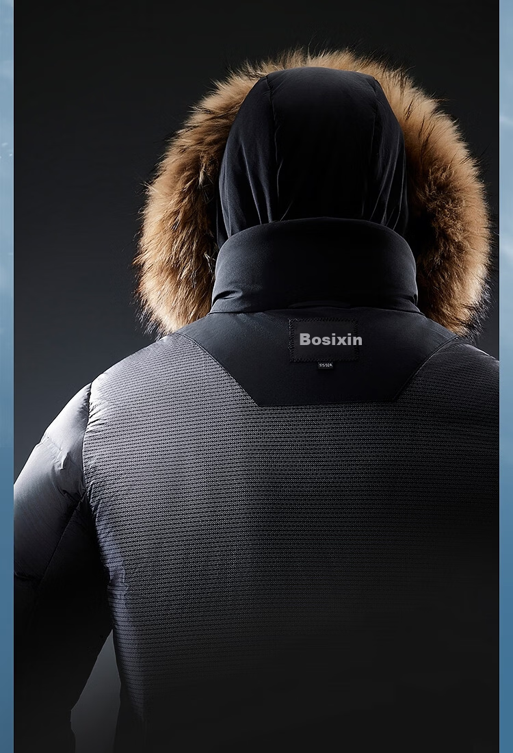 Bosideng 90% Down Jacket Unisex Couple Fashion Thickened Goose Down Large Fur Collar Mall Style Coat 5