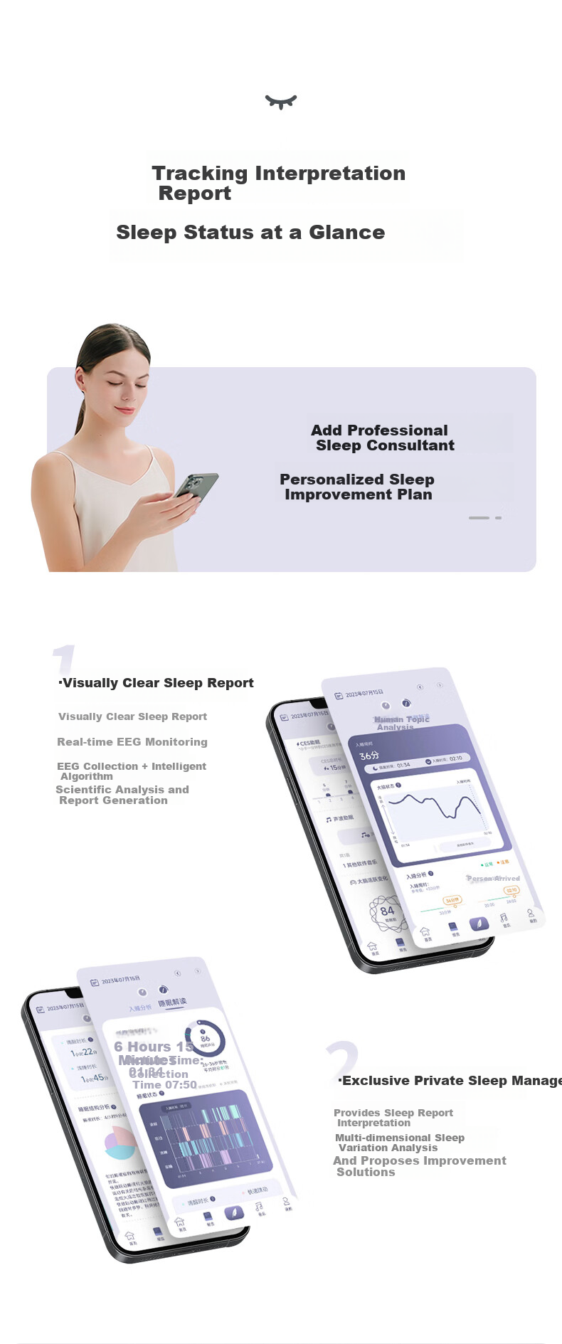 BrainCo Deep Dolphin Easleep Eye Mask Sleep Aid Device Sleep Monitoring CES Sleep Enhancer 520 Gift Birthday Gift Box - Dark Green (Premium Edition) 8