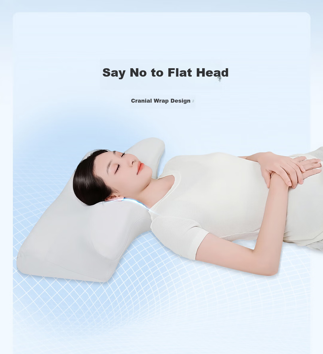 Haier Health Care Memory Foam Cloud Soft Contoured Cervical Pillow Zoned Soft Resilient Side Sleep Neck Support Memory Pillow 4