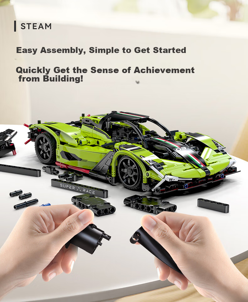 CaDA 2025 Sauber F1 Team C45 Racing Car 1:24 Building Block Puzzle Toy for Boys Children Gift 13
