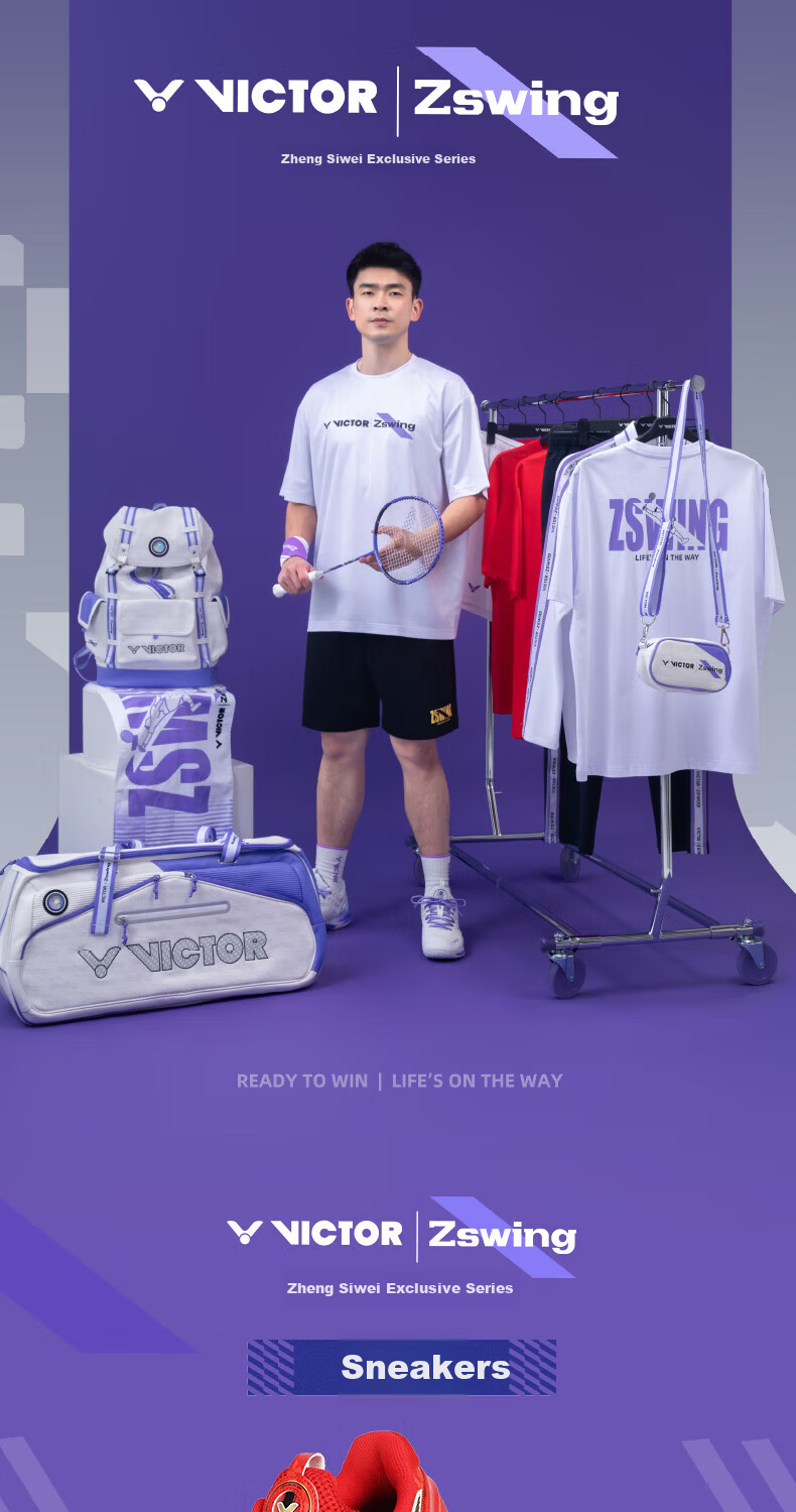 VICTOR Victory Badminton Shoes Zheng Siwei Comfortable Cushioning P8500NL ZSW Pearl White/Light Peony Purple Size 37 1