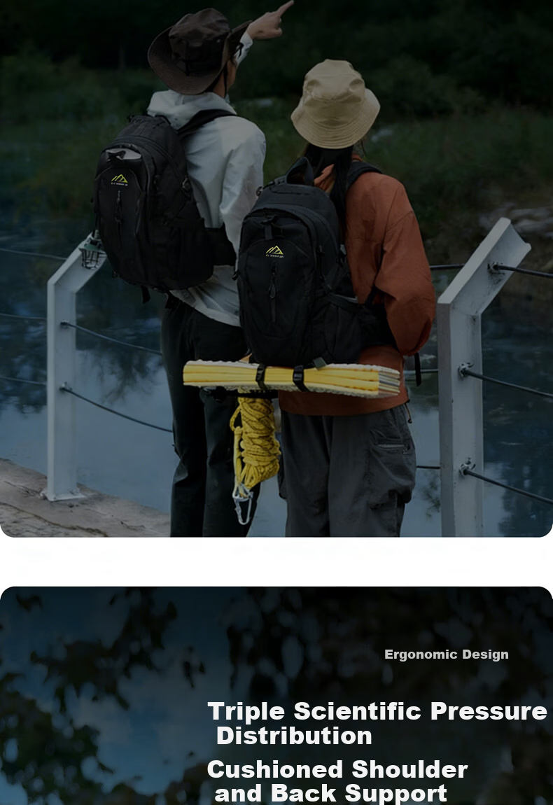 361° Outdoor Water-Repellent Large Capacity Hiking Backpack Unisex School Bag 2026 New Model 2