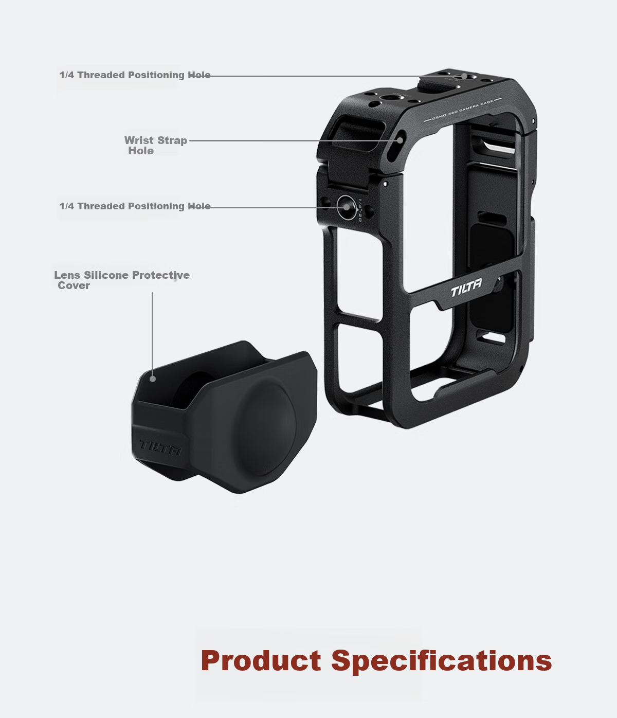 Iron Head Metal Protective Frame for DJI Osmo 360 Panorama Camera Full Cage Horizontal and Vertical Shooting Expansion Kit Photography Cycling Live Streaming Accessories - Horizontal Shooting Set 10