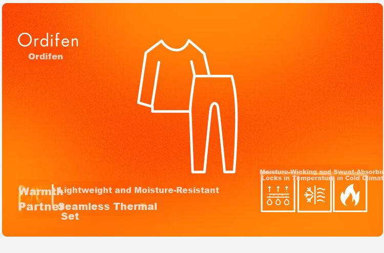 Ordifen Women's Thermal Underwear Set Fleece-Lined Thickened High-Waist Body Shaping Winter Autumn Long Johns Set 1