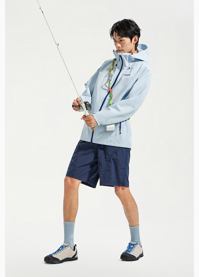 Penguin x Camel Collaboration Scale-Pattern Waterproof Outdoor Hiking Jacket Unisex Baby Style 22