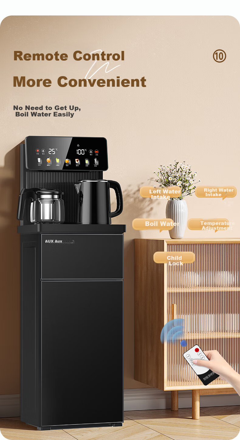 AUX Home Temperature-Controlled Tea Bar Machine Insulated Electric Kettle Multi-Temperature Intelligent Voice Remote Control Bottom Water Bucket Vertical Tea Brewer YCY-57 (Voice Version) 11