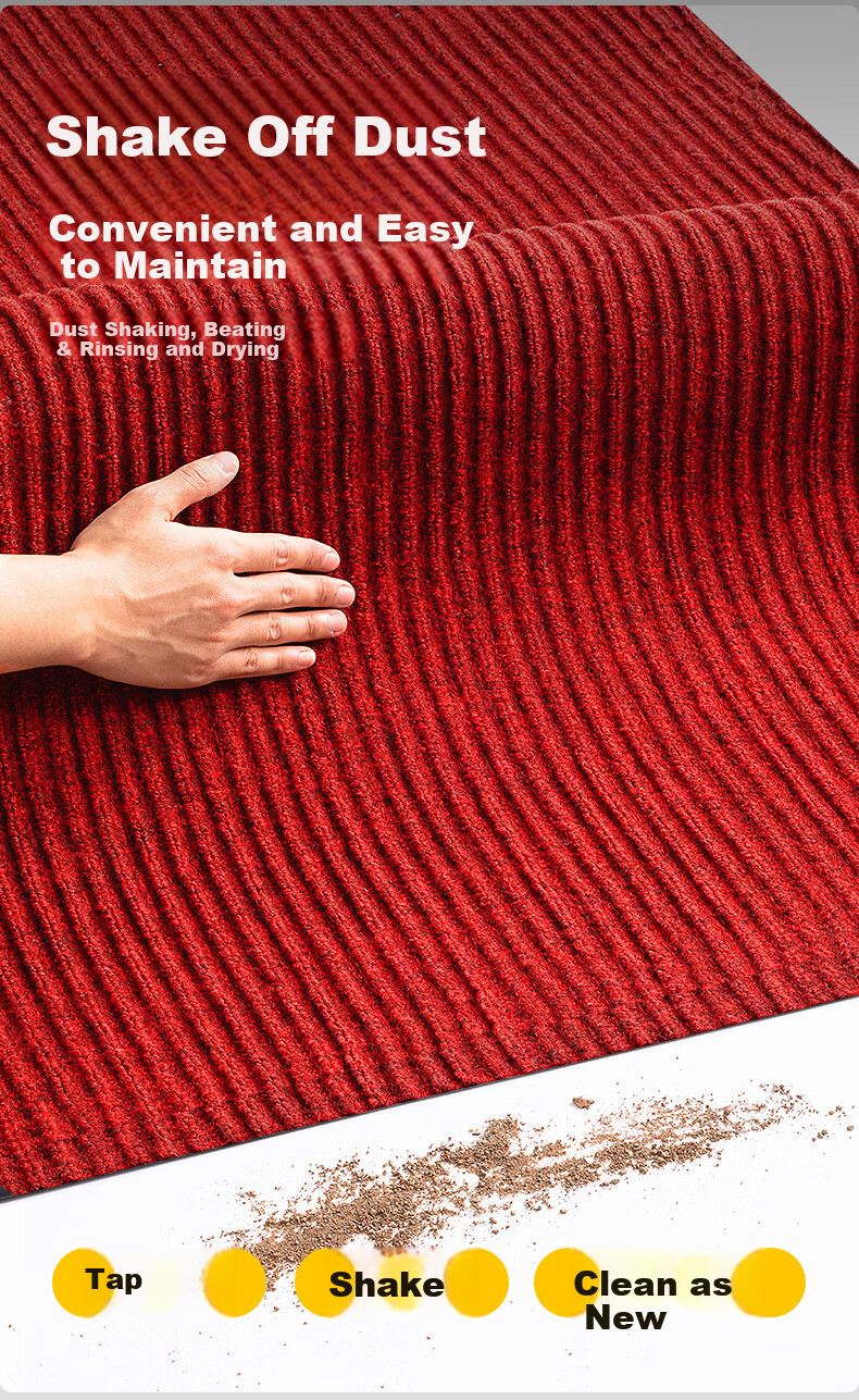 Nanfangshenghuo Entrance Mat, Luxury Doormat, Non-Slip Mat, Thickened Red Housewarming Mat for Indoor Entryway, Customizable 9