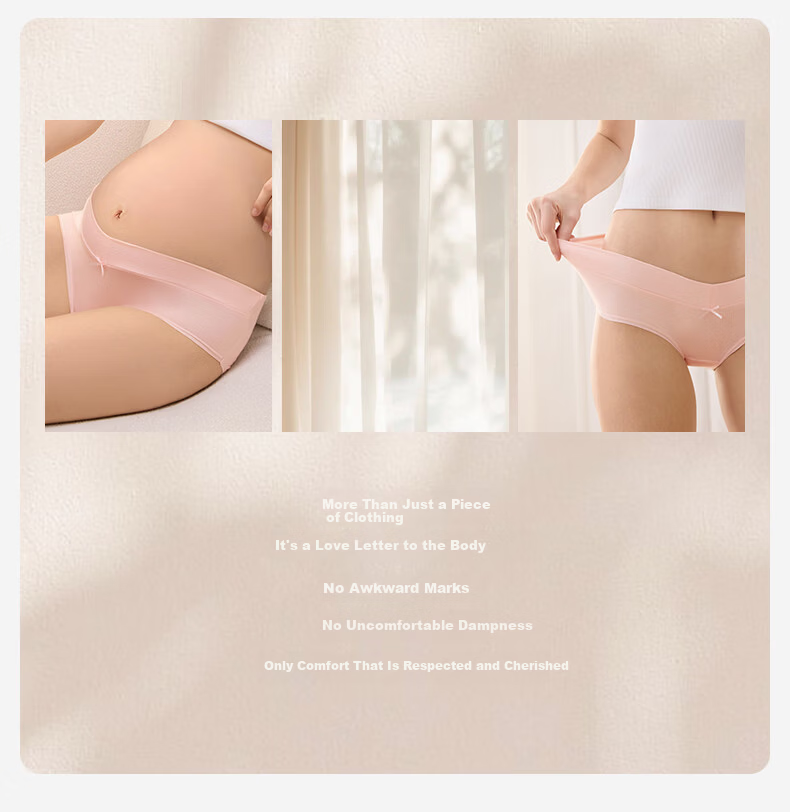 Shiyuejiejing Maternity Underwear, Low-Rise Cotton, for Early And Late Pregnancy, Postpartum Belly Support Panties, 4-Pack, XXL Size 4