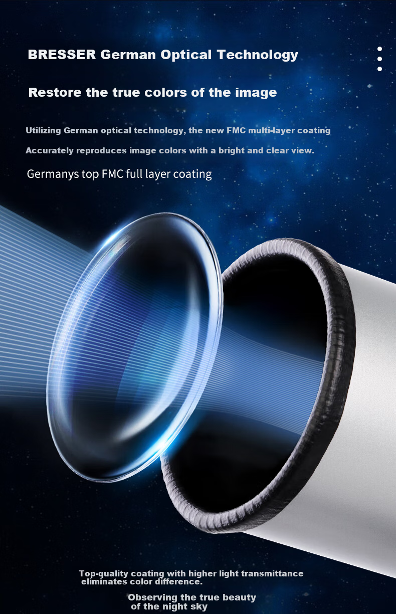 Bresser Professional High-Power HD Astronomy Telescope for Kids Boys Girls Beginner Stargazing Gift 4