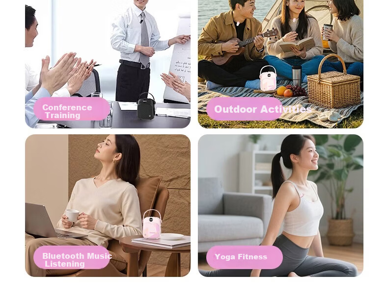 Good Shepherd A7 Little Bee Amplifier Teacher Teaching Anti-Howling Wireless Lavalier Microphone Tour Guide Outdoor Portable Bluetooth Speaker Loud Volume Amplifier 20