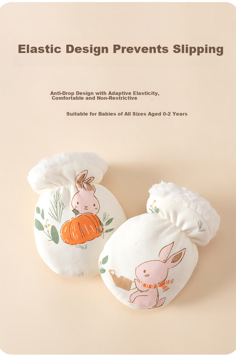 JOYNCLEON Baby Gloves Newborn Anti-Scratch Face Protection Autumn Winter Thickened Fleece Teething Gloves Jyf201007 5