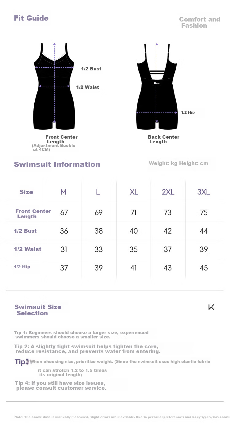 Keep Women's One-Piece Square-Leg High-End Casual Slimming Swimsuit 972 Black M 14