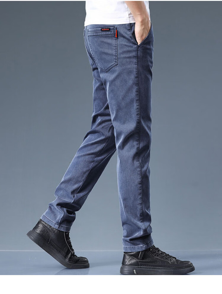 TUCANO Men's Casual Pants Spring Summer Business Loose Straight Trendy Versatile Long Pants Black 32 12