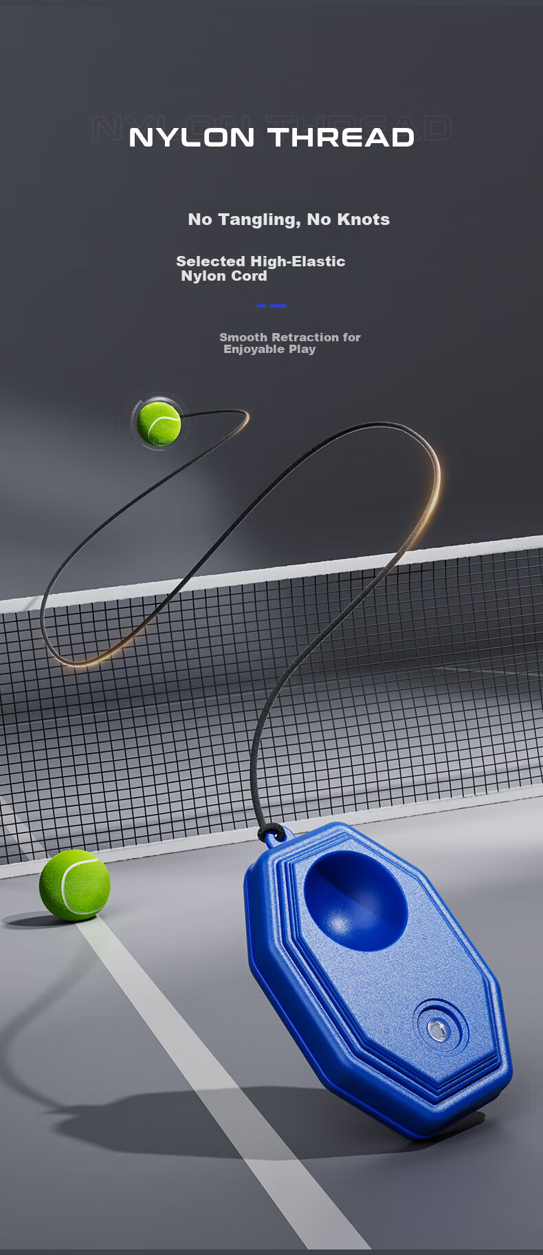 Murcia Tennis Trainer Single Player Rebound Band String Tennis Racket Parent-Child Automatic Rope Fixed Kids Solo Practice Toy 2