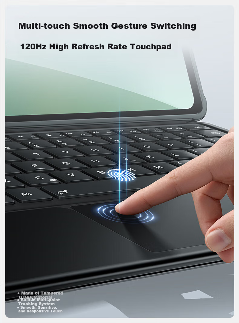 Shanmo Magnetic Detachable Silicone Case with Pen Slot for Huawei MatePad Pro 12.2-inch 2024/2025 Model Split Keyboard Cover White 3