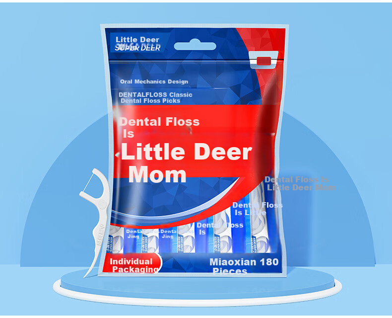 FAWNMUM Comfortable Clean Dental Floss Picks Single Pack Classic 360pcs with Portable Case 8