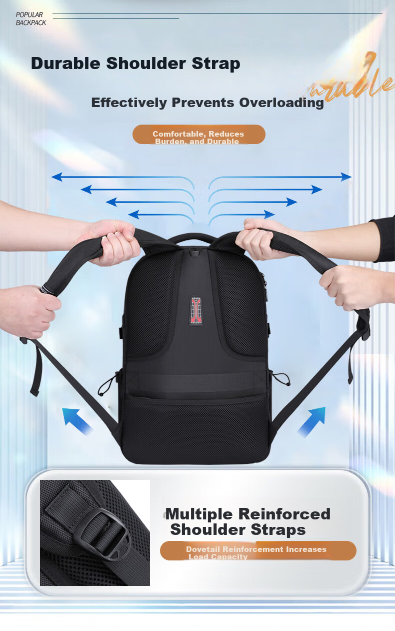 BRINCH Backpack, Laptop Bag, 14/16 Inch Large Capacity, Travel Business Backpack, School Bag 13