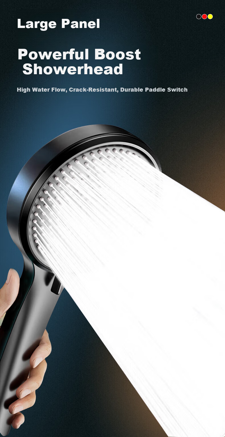 HOMK German Shower Head Bathroom Shower Head High Pressure Single Head Shower Sprayer 4