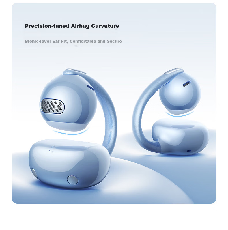 BASEUS [Latest Model 2026] MC2 S Comfortable Ear Clip Bluetooth Headphones, Open-Style Non-In Sports Call Noise Reduction AI Translation Long Battery Life Phantom Black 14
