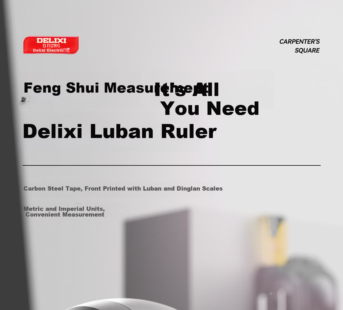 Delixi Luban Ruler Authentic Feng Shui Ruler High Precision Steel Tape Measure 7.5m Measuring Tape Box Ruler 5m 1