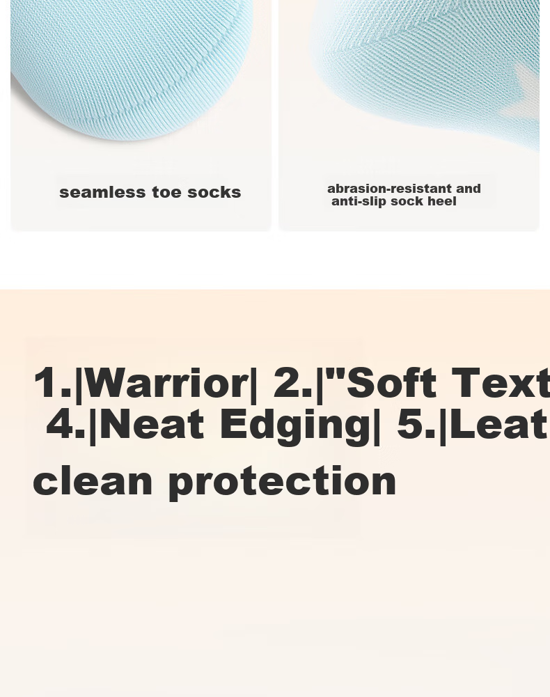 Baby Cotton Seamless Mid-Calf Socks for Newborns and Infants Spring and Autumn Soft Non-Binding Leg Socks 3