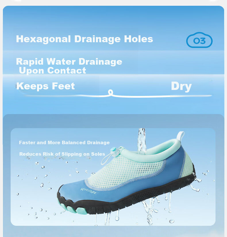 Kocotree KK Tree Kids Water Shoes Non-Slip Cut-Resistant Baby Beach and Water Play Shoes Dual-Use for Land and Water 9