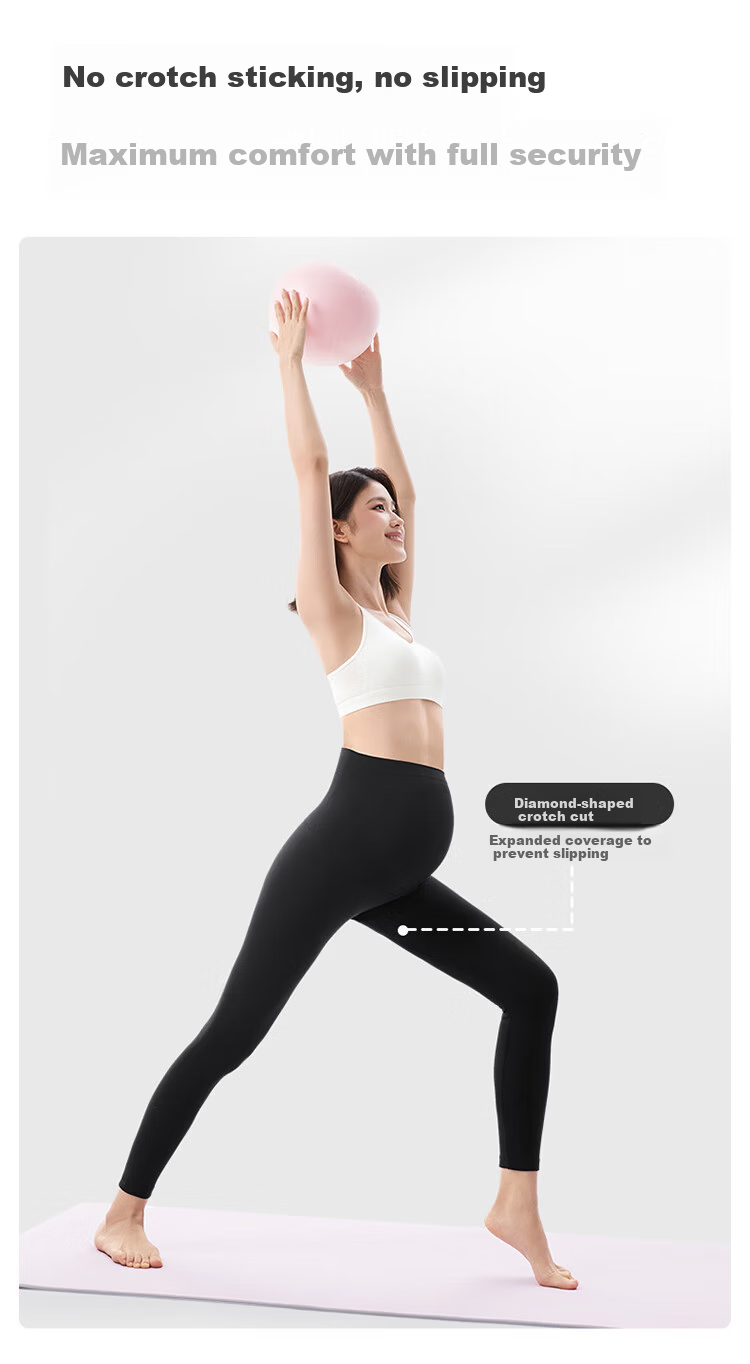 PurCotton Maternity Autumn Winter Seamless Stretch High Waist Supportive Shark Pants Black 175 9