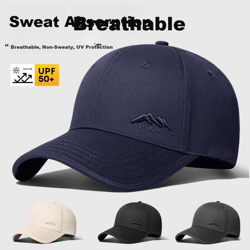 Miiow Men's Summer New Baseball Cap Large Size Deep Fit Hard Top Versatile Trendy Duckbill Hat