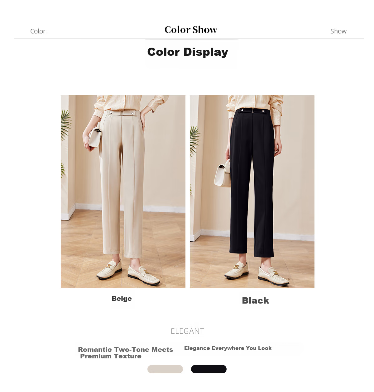 Chushen Spring Autumn Women's Casual Pants with Designer Belt High Waist Straight Slim Fit Cropped Harem Pants S13KK2517 7