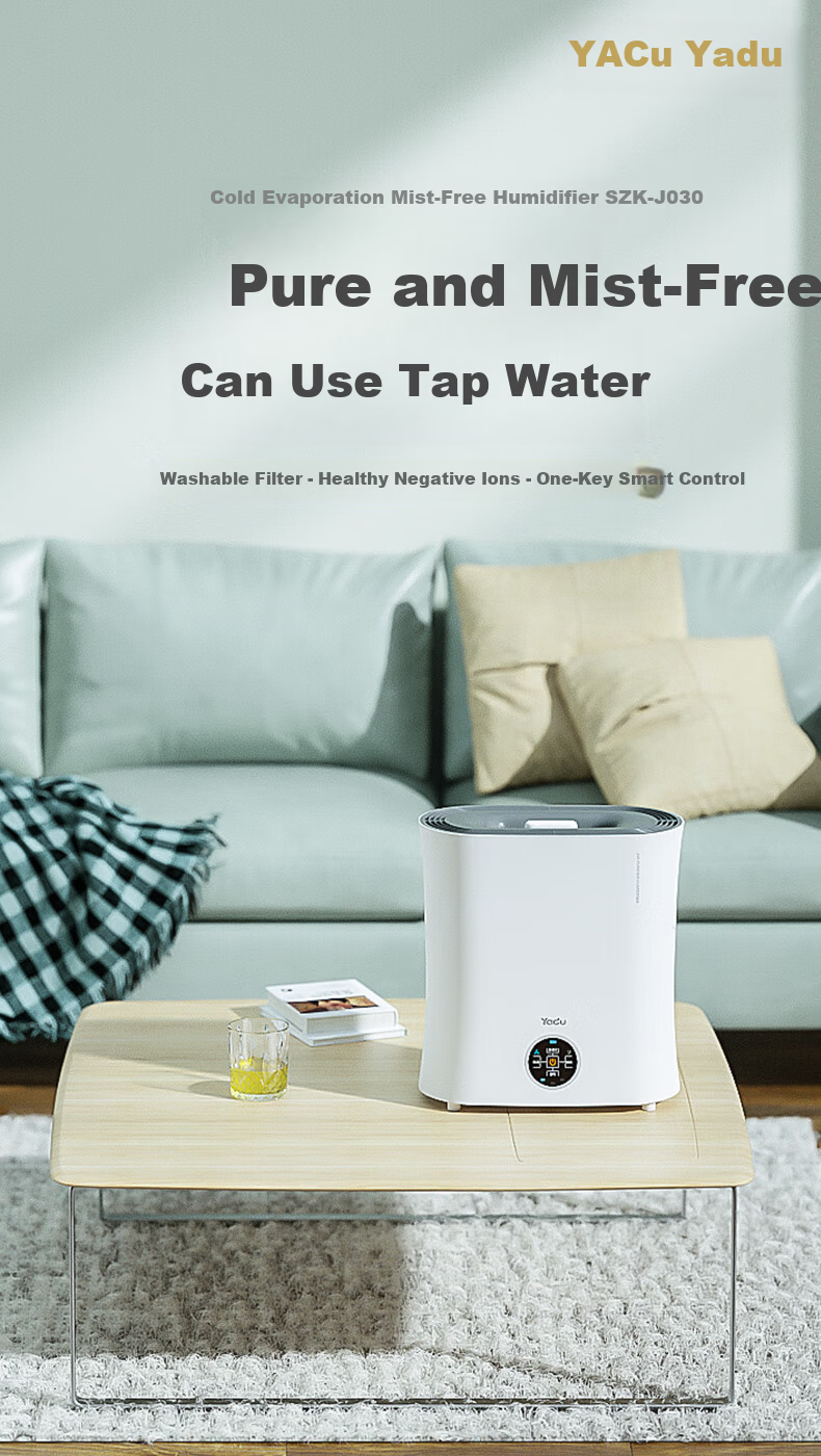Yadu Mist-Free Humidifier for Bedroom, Office, Mother And Baby, Top Water Filling 4L Large Capacity, Smart Constant Humidity Adjustable, Quiet Operation with Timer, Air Humidifier SZ260-TJ030 3