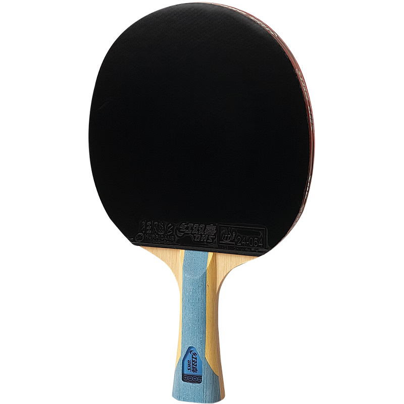 DHS Table Tennis Racket, Double-Sided Reverse Rubber, Wang Chiqin Professional Battle Paddle F6000, Penhold Grip, Single Racket