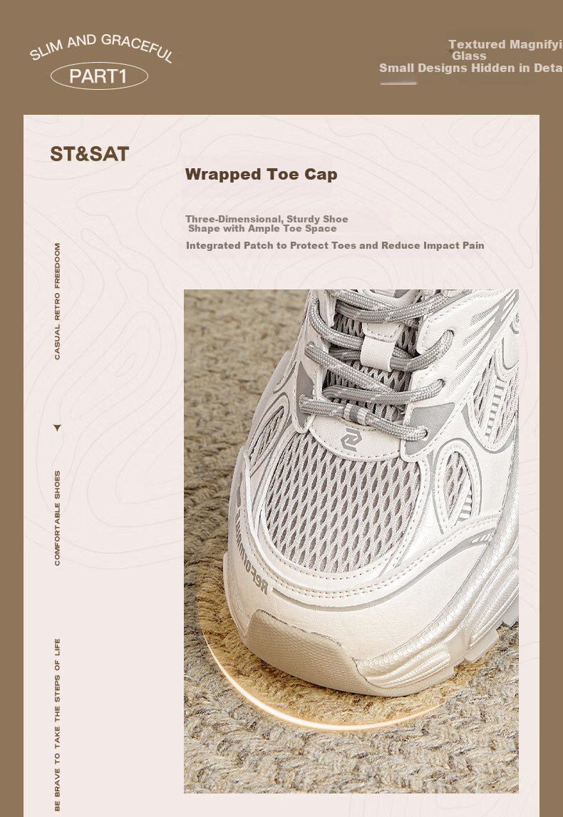 Saturday Mesh Breathable Dad Sneakers for Women 2026 New Summer Thick Sole Height Increasing Casual Shoes with Wide-Leg Pants Matching 3