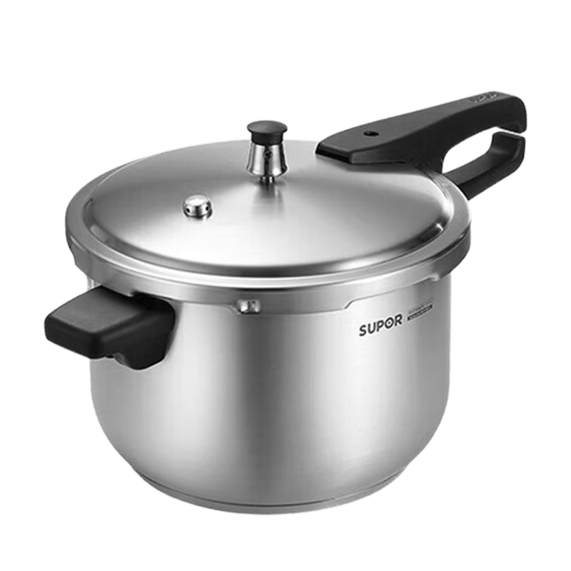 SUPOR 304 Stainless Steel 3L Pressure Cooker 18cm 100Kpa High-Pressure Quick Cooking Explosion-Proof Pressure Cooker Compatible with Induction Cookers