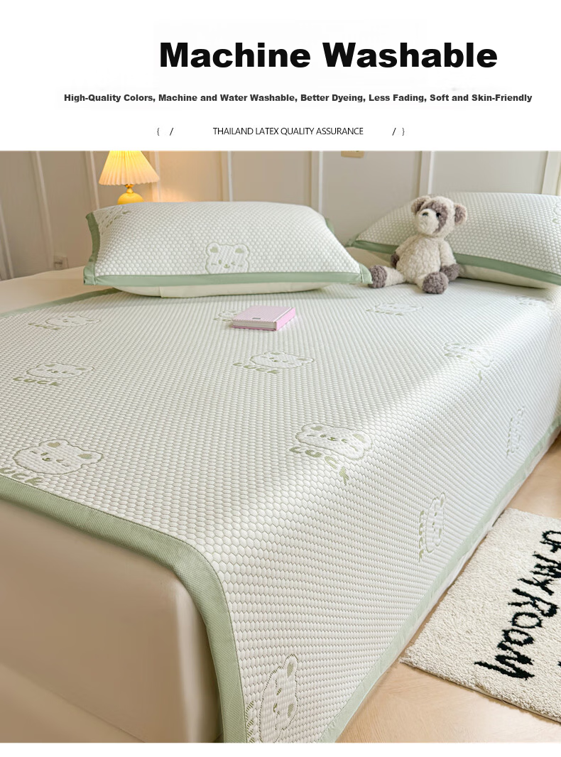 KING SHORE Class A Bean Cooling Mat Ice Silk Mat, Summer Soft Mat for Kindergarten Children, Single Mat 90*200cm [Washable] 6