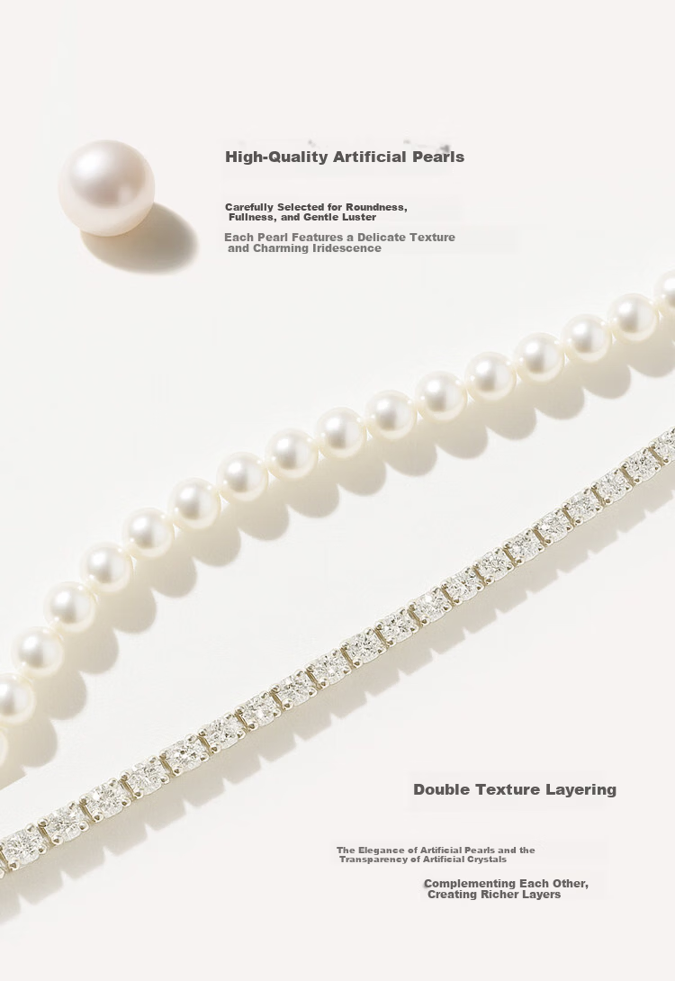 Aji Bean Pearl Bracelet for Women Double Layer Crystal Beaded Bracelet Designer Jewelry Birthday Gift Accessories 3