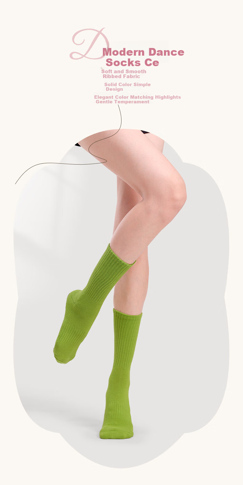 Zhiyouban Modern Dance Socks Adult Dance Socks Children's Cat Paw Non-Slip Bottom Mid-Calf Chinese Dance Practice Socks 1