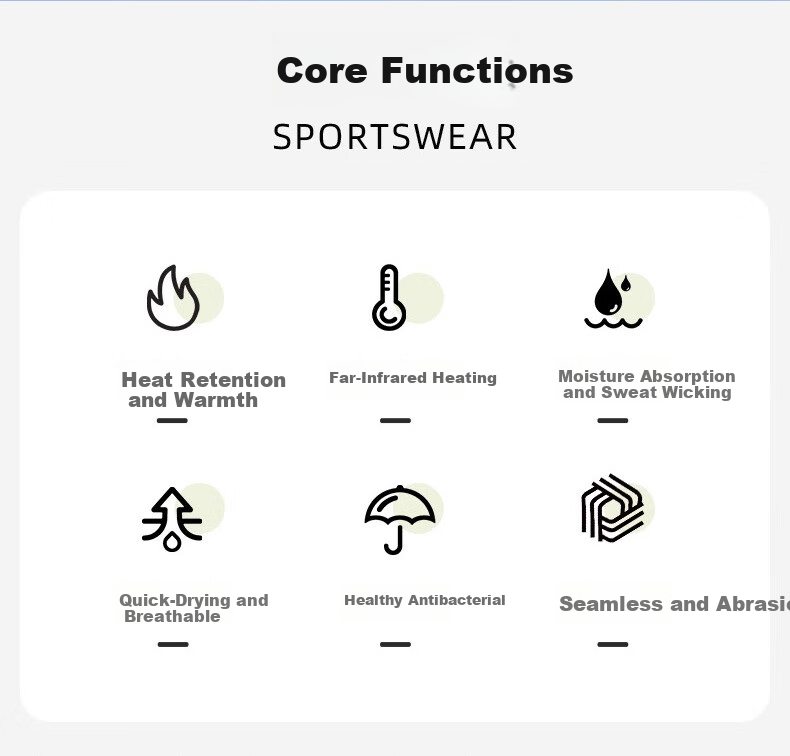 BOPRUIEY Ski Quick-Dry Set Autumn Thermal Underwear for Men and Women, Warm Functional Antibacterial Breathable Sports Base Layer 1