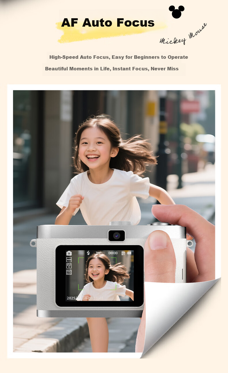 Disney Vintage CCD Camera Student Digital Camera New Instant Photo Video Camera New Year Birthday Gift 8