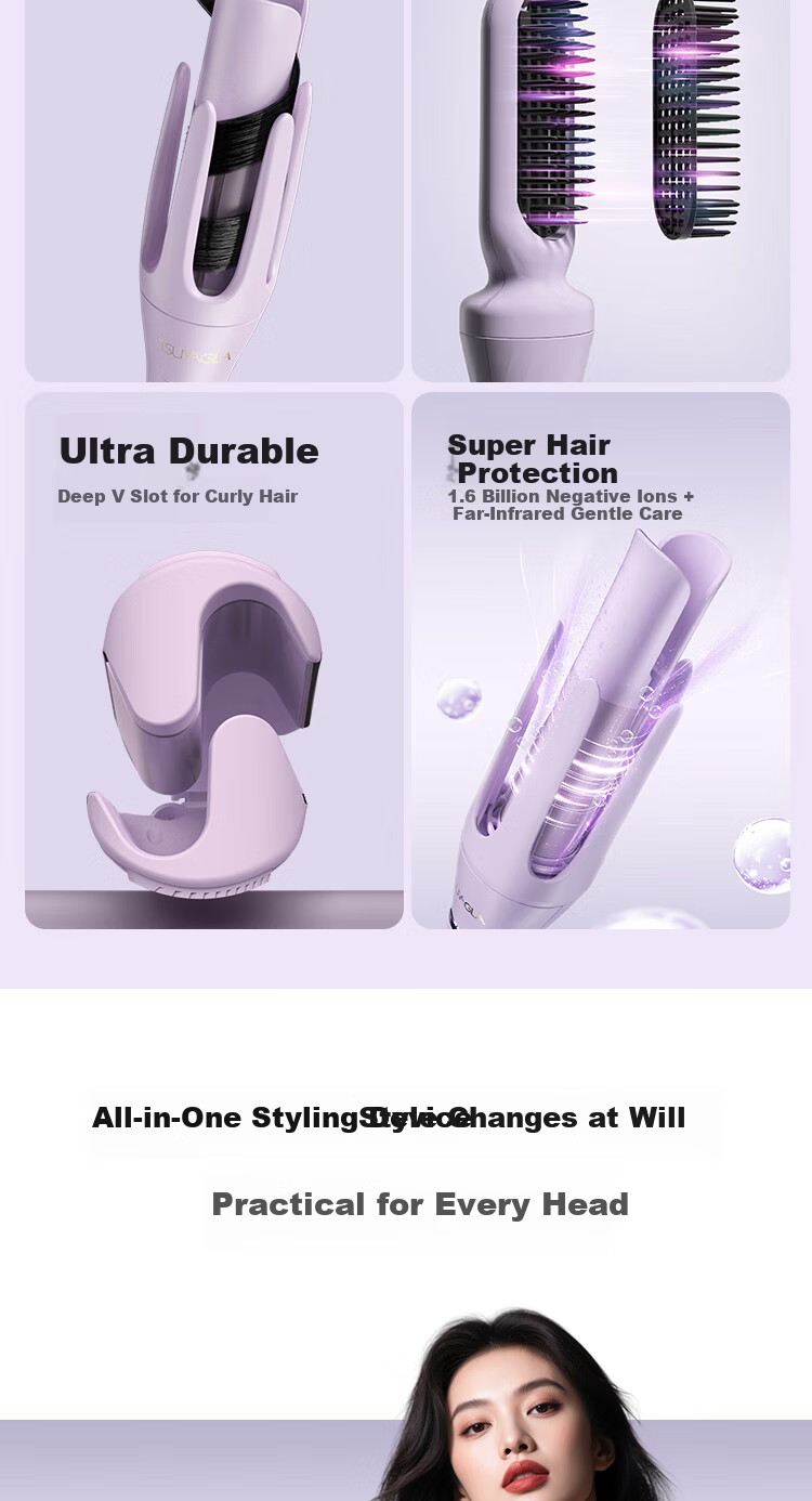 Cuiya 32mm Automatic Curling Iron 4-in-1 Curling Wand Big Curl Egg Roll Curling Iron Negative Ion Mother's Day Gift T313 5
