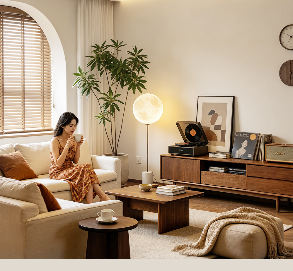 Kuka LED Ultra-thin Ceiling Light Vintage Eye-care PR Lighting Walnut 90CM for Living Room Bedroom [Installation Included] 2