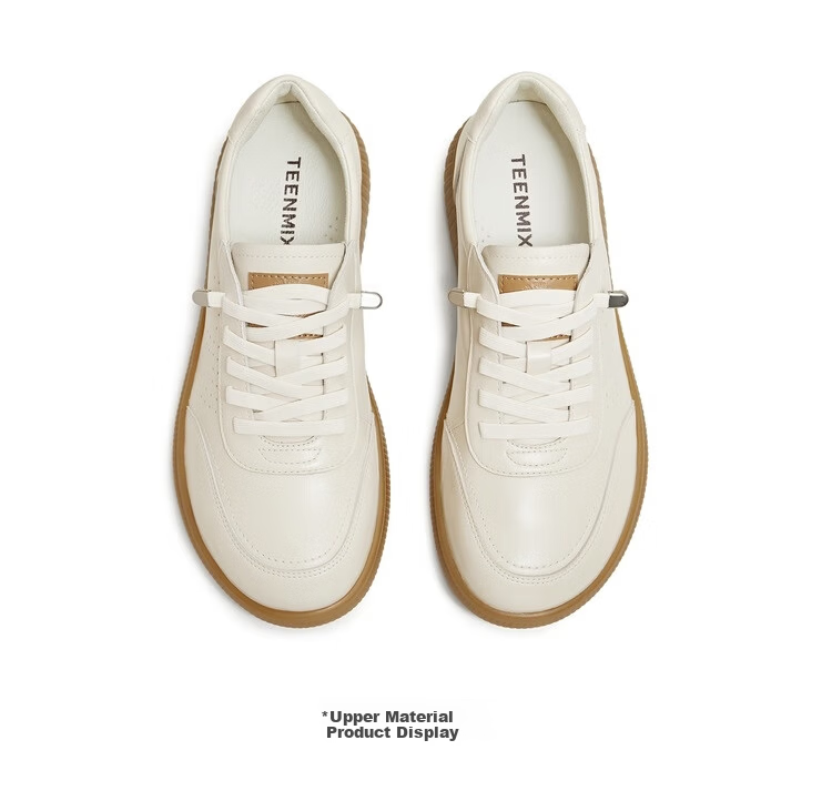 Tianmeiyi Women's Casual British Oxford Shoes 2026 Spring New Beige 37 5