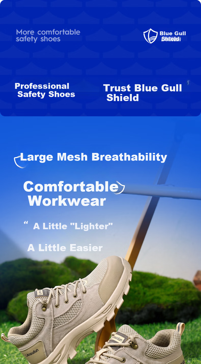 BlueOwl Shield Men's High-Top Safety Work Shoes DL1122G Size 44 - Slip-Resistant, Steel Toe, Anti-Puncture, Durable Worksite Footwear 1