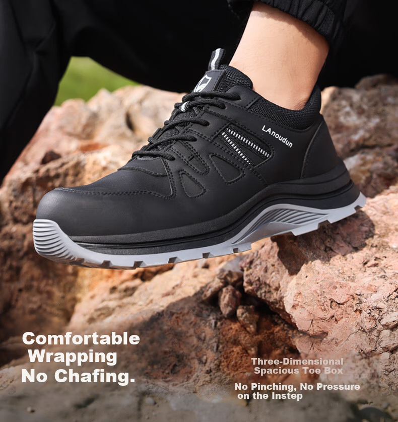 Blue Owl Shield Men's Anti-Static Labor Protection Shoes Gas Station Steel Toe Anti-Smash Puncture-Resistant Lightweight Safety Work Shoes D299A Size 40 6