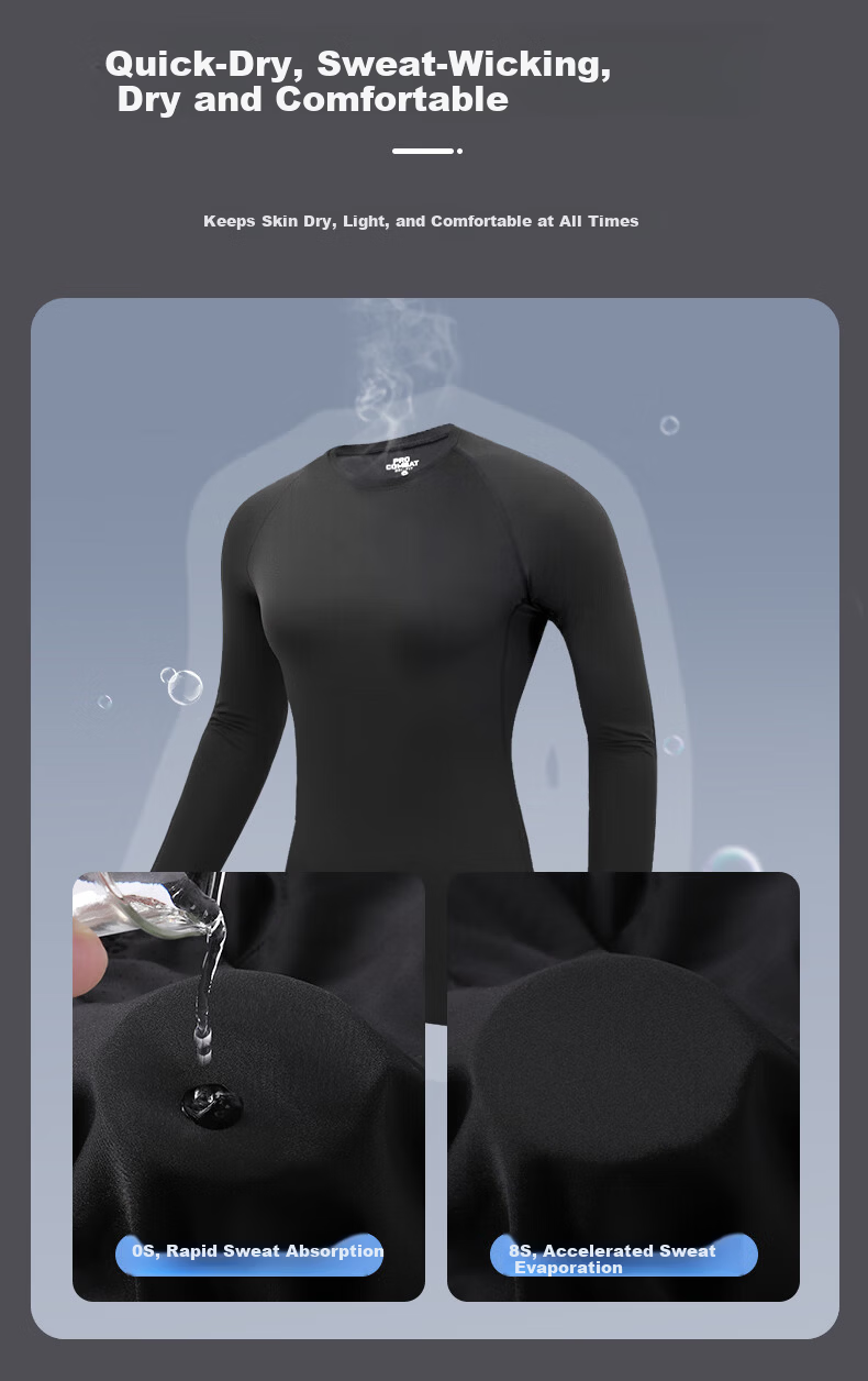 BURUITE Women's Yoga Sports Set Autumn Winter Running Fitness Badminton Cycling Tight Training Quick-Dry Slim Long Sleeve 4