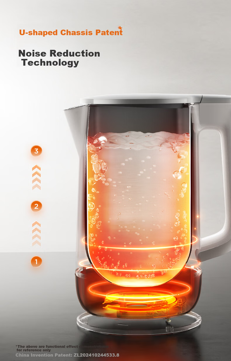 Joyoung Electric Kettle U-Bottom 5-Stage Temperature Control 1.7L 316L Stainless Steel Baby-Grade Seamless Inner Liner No Glue 17WU2T 6